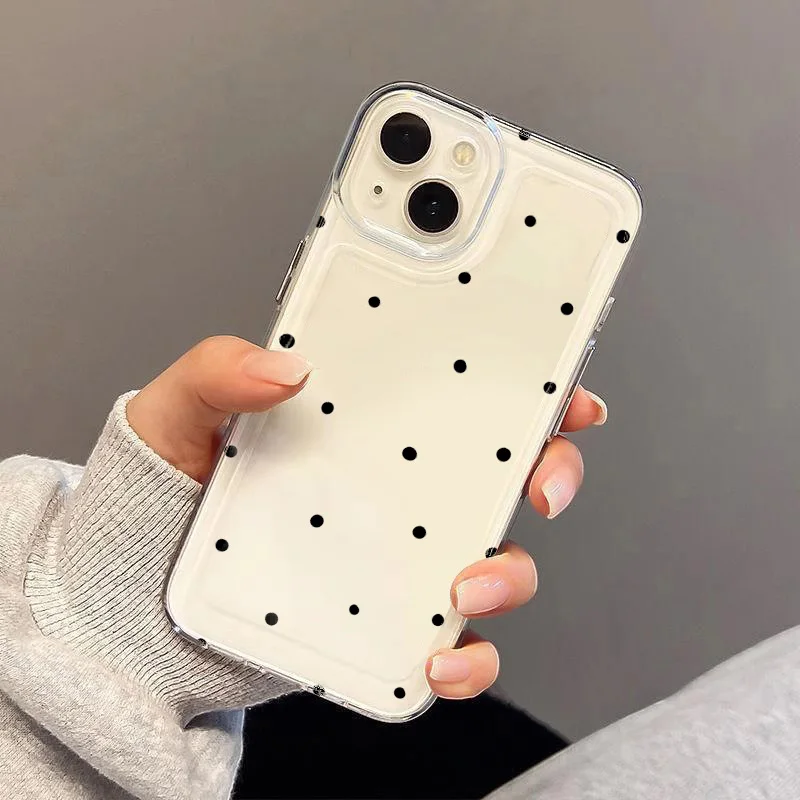 รูปสินค้า เคสใสลายจุด สำหรับ iPhone ทุกรุ่น