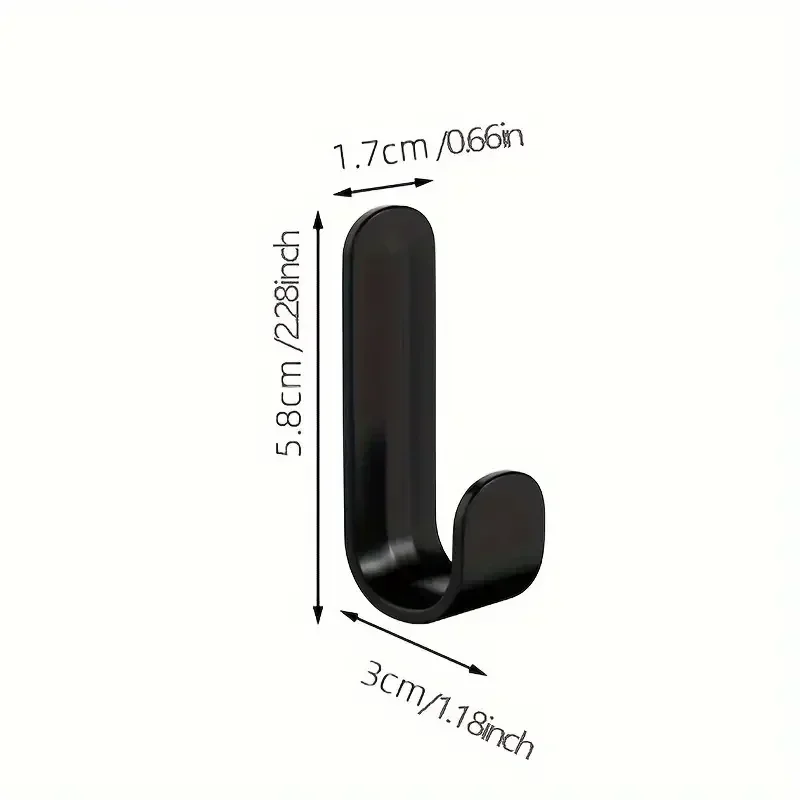 Strong Self-Adhesive J-hook Waterproof Hanging Towel Bathroom Kitchen
