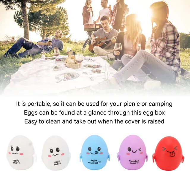 Rajzfilm Tojástároló Doboz Tojástartó Szállító Hűtőszekrényhez Kempinghez - Image 6