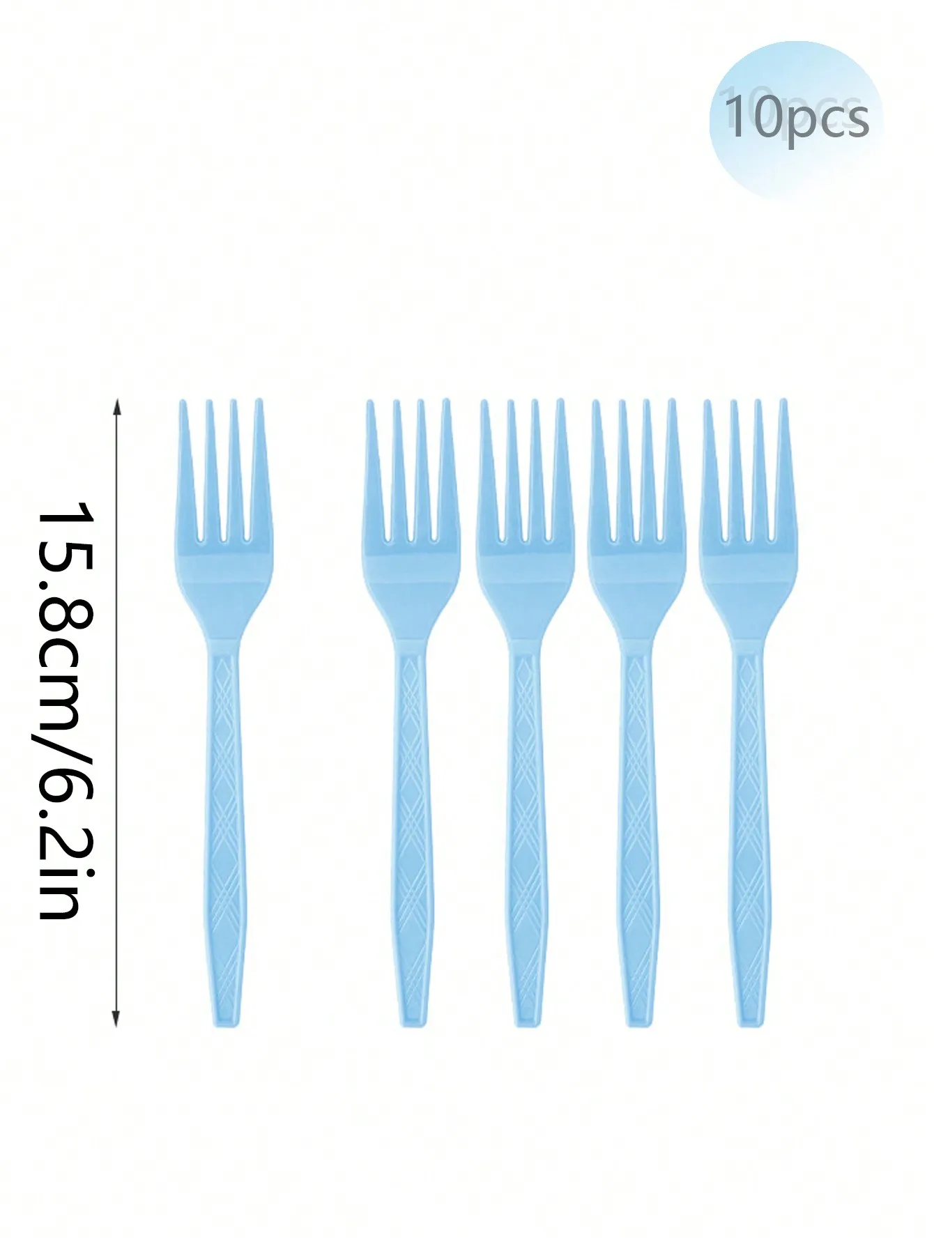 Sky Blue Party Supplies Set - Disposable Plates Spoons Forks Knives