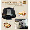 Double Heating Electric 4-Piece Sandwich Maker, Toast Coated Multifunctional Breakfast Maker with Non-Stick Plate, Touch Handle 3