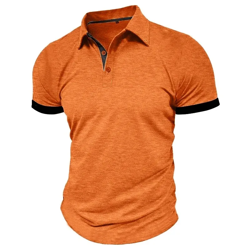 Animal Game Mens Short Sleeve Polo Shirt Solid Color Streetwear Lightweight Lapel T Shirts for Men Summer Sport Business Shirt