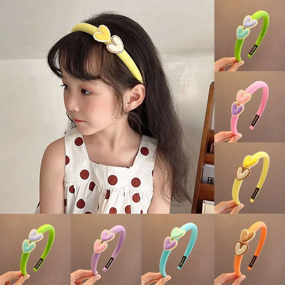 

Candy Color Children Love Hear Hairband Sweet Colorful Love Hear Barrette Korean Daily
