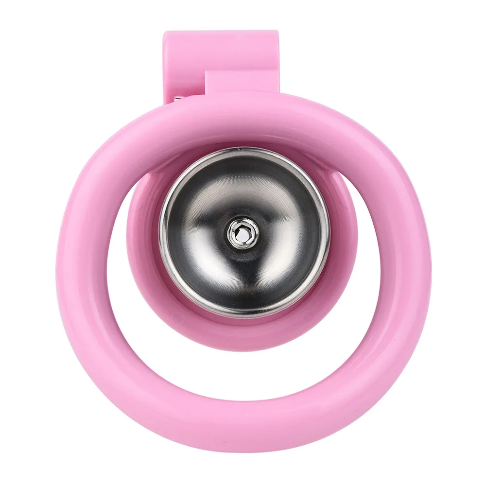 FRKO ABS Pink Flat Chastity Cage Abstinence Anti-Cheating Chastity 정조대 Men's Penis Cage with 4 Size Rings Sissy Male Sex Toys 18
