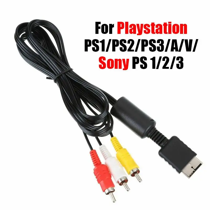 1.8m 3rca Tv Adapter Av Cable Audio Video Cable For Ps2 Ps3 Multimedia