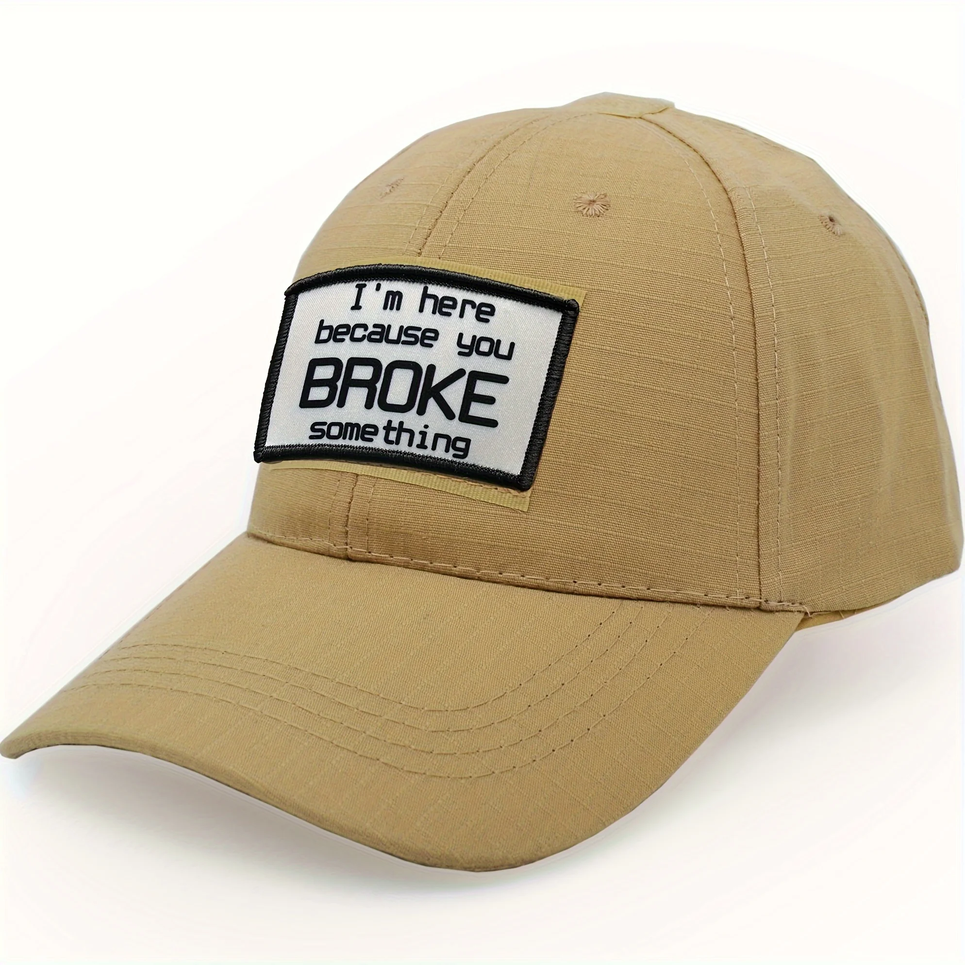 Funny 'You Broke Something' Embroidered Patch with Hook and Loop Fastener