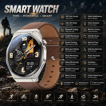 Nuovo Smartwatch Multifunzionale 2026 con Monitoraggio Ossigeno nel Sangue, Frequenza Cardiaca, Salute Femminile, Sonno e Modalità Multi-Sport per Uomo e Donna