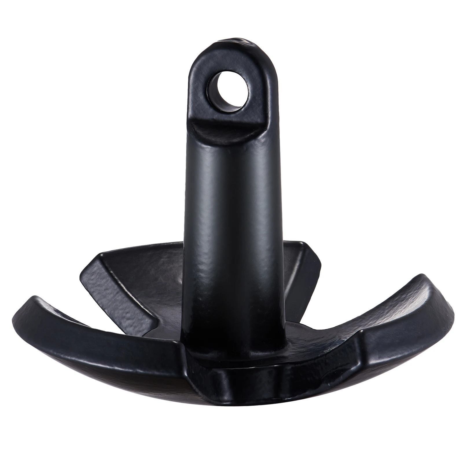 River Anchor 12LBS Boat Anchor Cast Iron Black Vinyl-Coated with Shackle Marine Grade Mushroom for Boats Up To 10ft