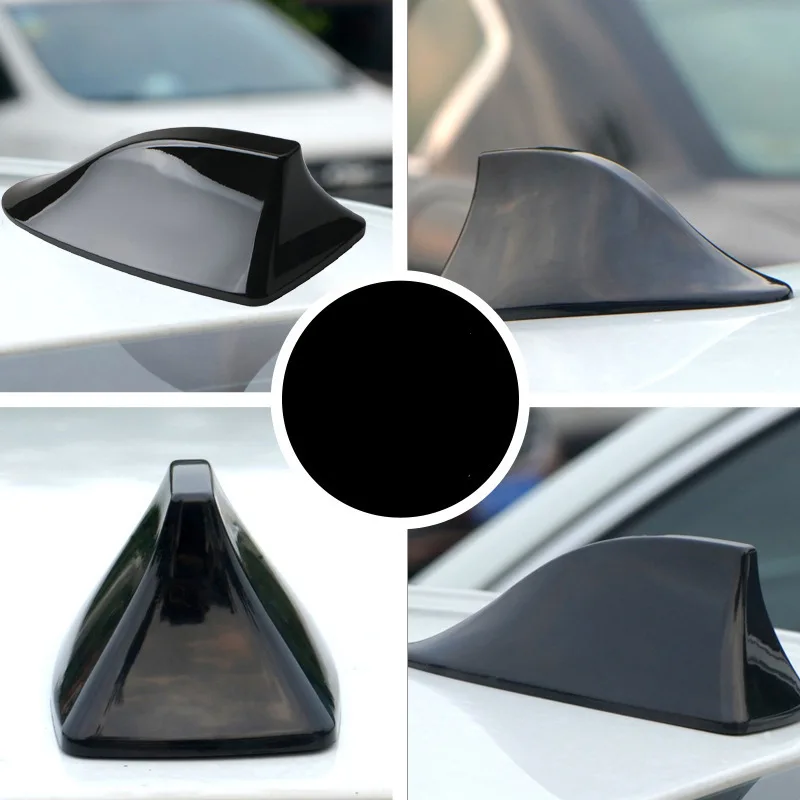 

Car Shark Fin Antenna Roof Modification Tail with Signal Radio Antenna Decoration Punch-Free