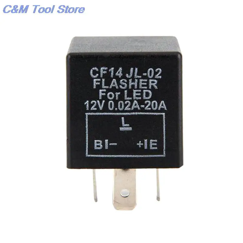1Pc 3Pin Car LED Light Flasher relè segnale di svolta controllo della velocà lampeggiante relè 12.8V 0.1-150W per accessori per strumenti lampada Automobile  34