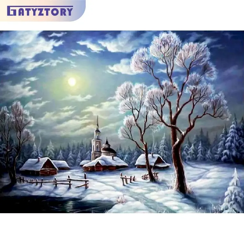 

GATYZTORY, алмазная живопись, искусство, вышивка крестиком, лесное дерево, украшения для дома