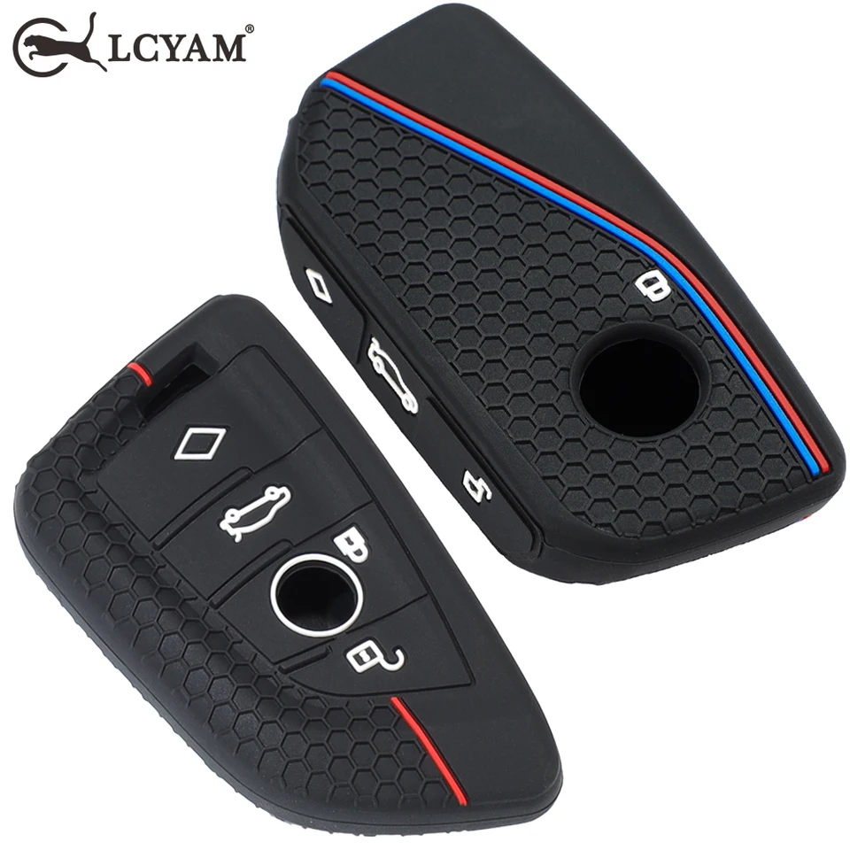 Mini Key Fob Cover BROVACS Silicone Cover Protector Case Holder Skin Jacket Compatible With BMW Mini Cooper 3 Button Smart Remote Key Fob CV4906 Rose Mini Cooper Accessories