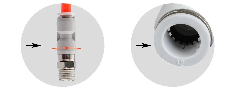 Description Picture 3 of item10/4/1pcs High Speed Rotation Air Hose Tube Swivel Fitting Quick Fittings Pneumatic Connection Connector 4mm 6mm 8mm 10mm 6 1/4