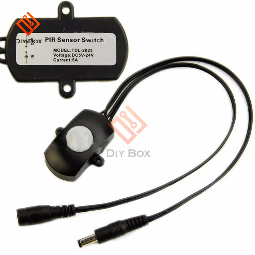 Motion Sensor Human Presence Sensor Motion Detector DC 5V/12V/24V USB DC Body Infrared PIR Motion Sensor Switch Human Motion Sensor Detector Switch For LED Light Strip Automatic