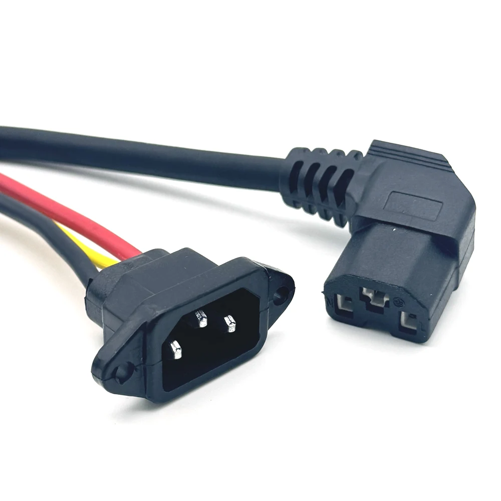 Durable 10A Elbow Charging Socket with Triple Vertical Connections