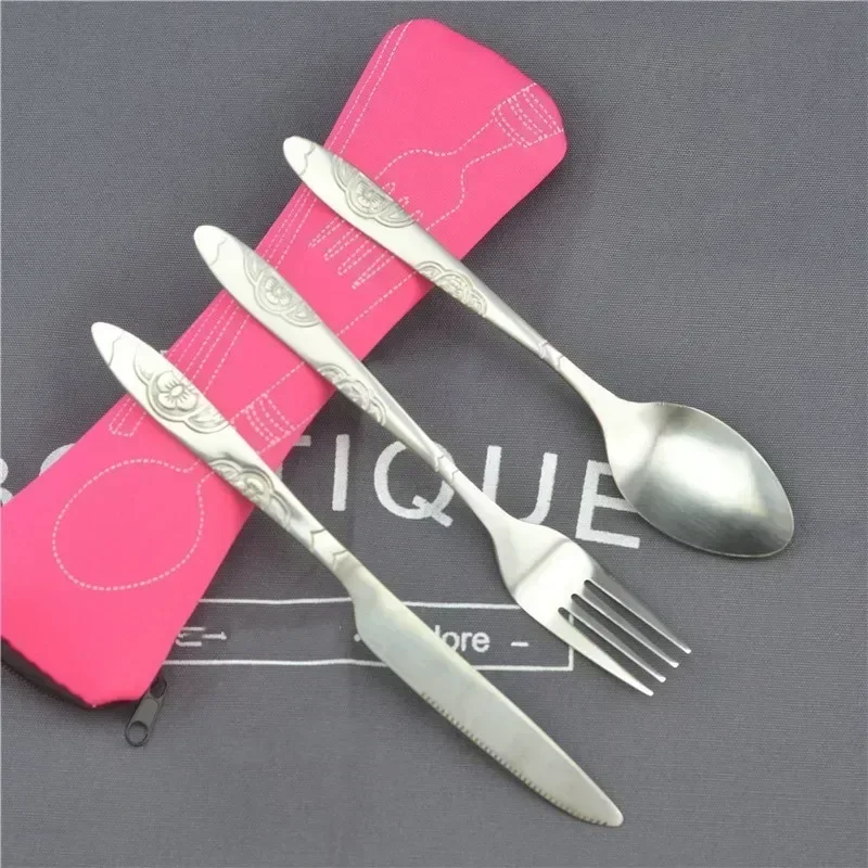 Stainless steel fork spoon knife set 3pcs/set