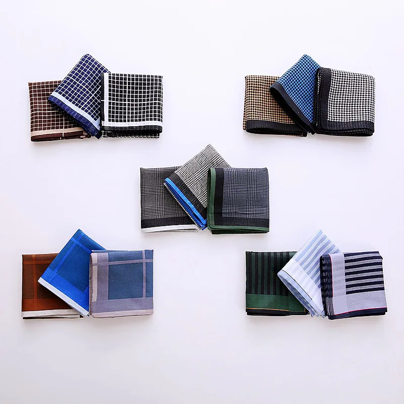 

Fashion Men's Cotton Plaid Jacquard Handkerchief Park Mountain Road Cycling Camping Wiping Sweat Cleaning Portable Pocket Towel