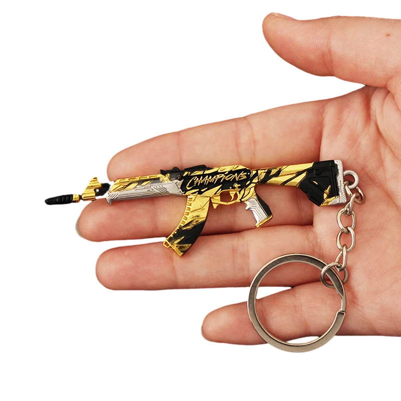 Valorant Weapon Champions Skin Vandal Keychain Model Toy Metal Knife Game Peripheral Samurai Sword Gifts Toys Boys cosplay prop,cosplay toy,game knife,game keychains,sword keychain
