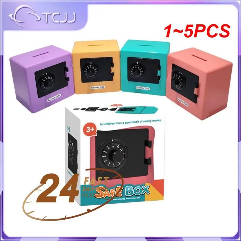 

1~5PCS Children Money Storage Case Simulation Safe Box Coded Lock Coin Cash Saving Storage Box for Children Gifts household