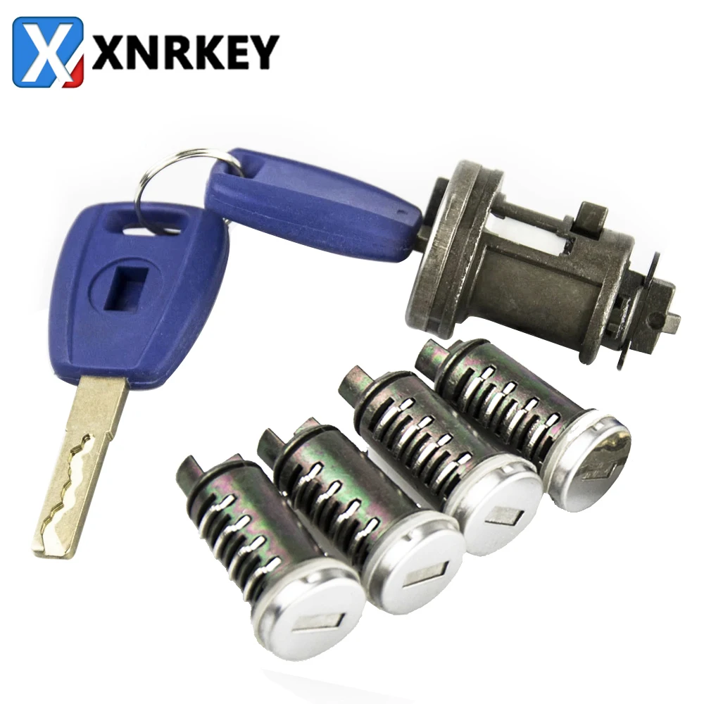 XNRKEY Car Ignition Lock Set for Fiat Ducato Peugeot Citroen SIP22 Blade Car Key Door Original Milling Cylinder Trunk Lock