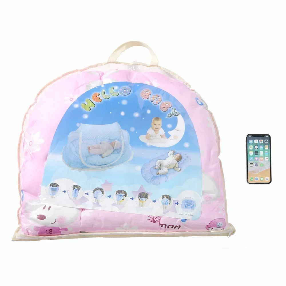 Cotton Sleeping Cot Baby Nest Bed New Portable Crib Breathable Folding Newborns Care Bedding Set with Mosquito Net Basket Pillow