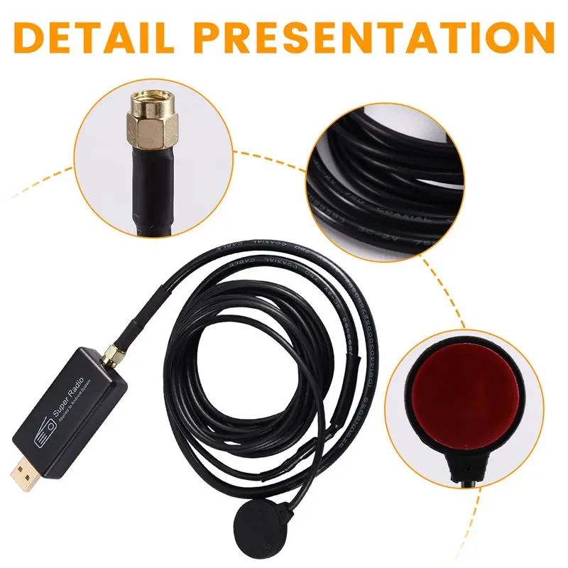 A37T-미니 플러그 앤 플레이 자동차 라디오 AM/FM 스테레오 어댑터 수신기 USB 인터페이스 안테나 안드로이드 멀티미디어 시스템에 적용됨