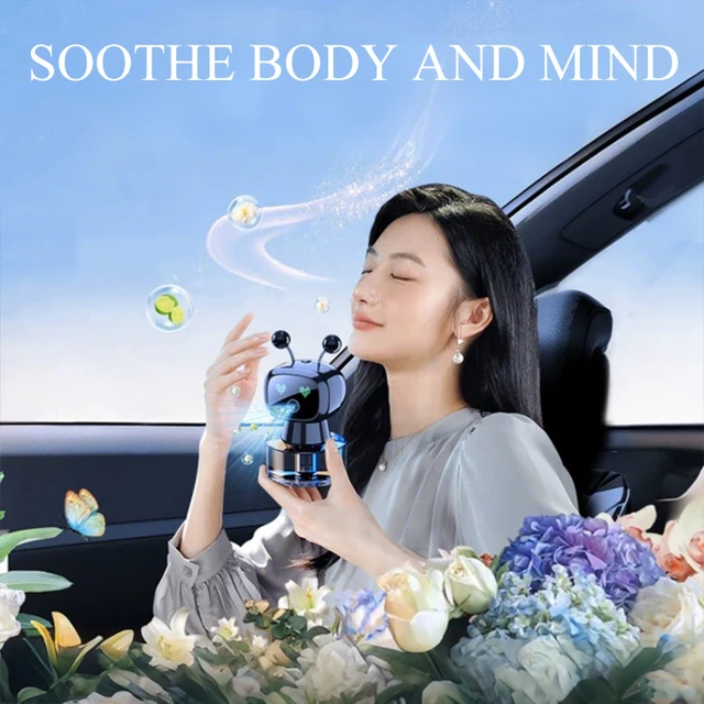 Désodorisant de voiture Robot intelligent parfum Rechargeable diffuseur automatique désodorisant aromathérapie parfum accessoires universels 4
