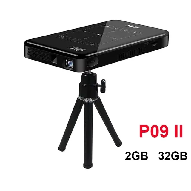 【ネコ様】【4K】スマートプロジェクター HD 4K DLP P09-II 小型 P09-II Portable DLP Mini Pocket Projector Android 9.0 2GB RAM 32GB