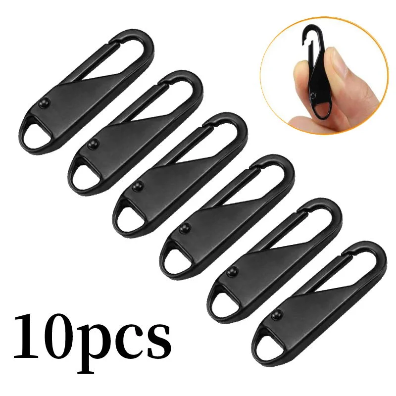 5/10Pcs Removable Zipper Head Universal Replacement Zipper Slider Tool Free Holder Duffle Bag Bag Clothing Shoes Zipper Holder