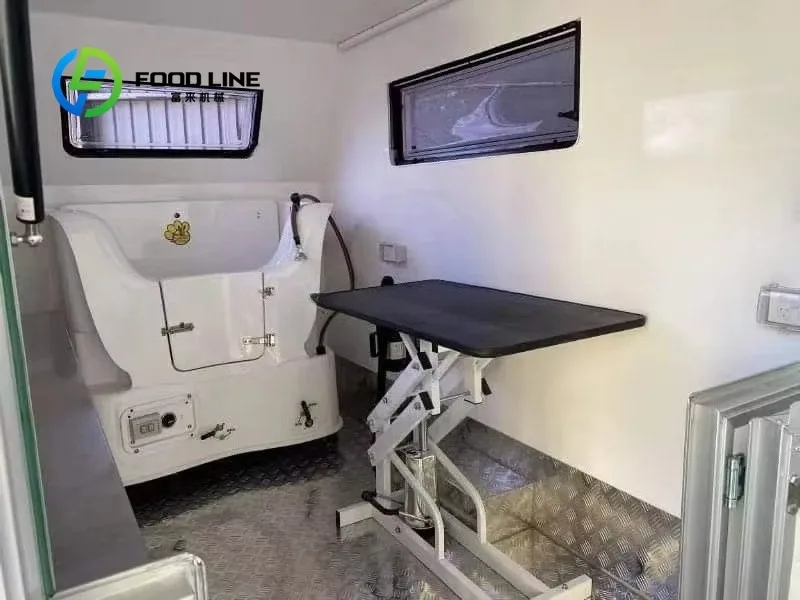 Rimorchio per toelettatura animali, salone professionale mobile per animali, design trainabile, completamente attrezzato, spazio mobile integrato - immagine 5