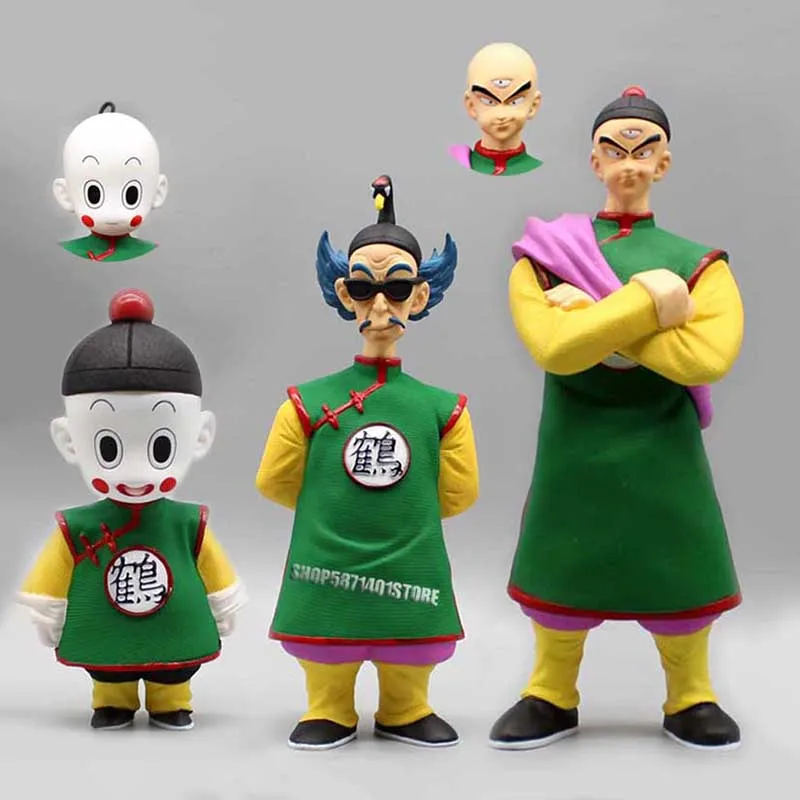 Anime Dragon Ball Figure Gk Crane Immortal Tien Shinhan Chiaotzu Action Figure Tenkaichi Budokai Double Headpvc Statue Model Toy