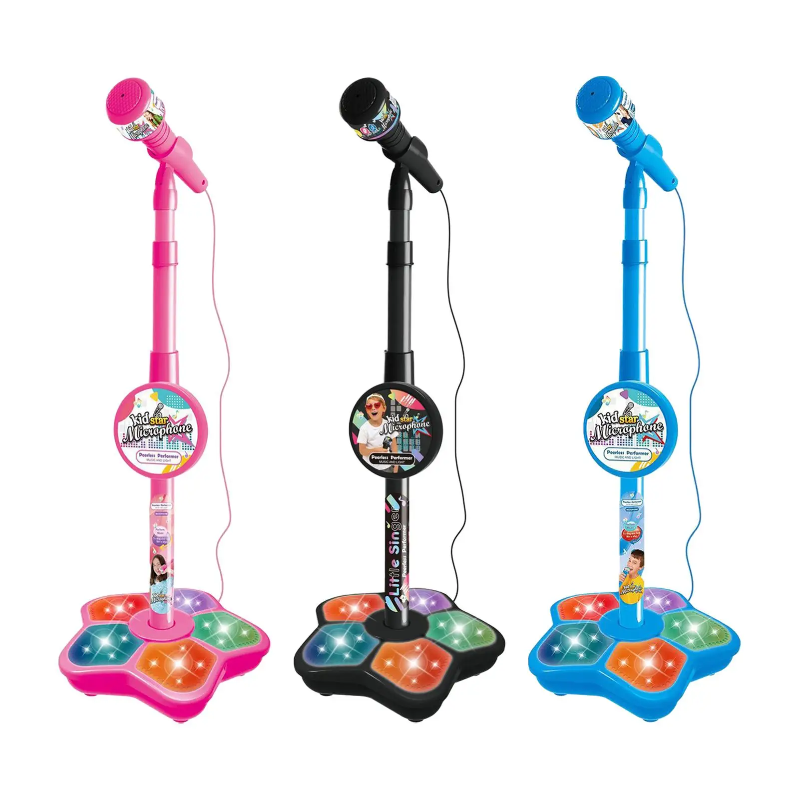 Karaoke Machine Music Toys Kids Microphone and Stand for Age 3+ Years Old