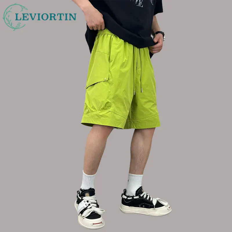 

Men's Quick Dry Hiking Shorts Outdoor Cargo Work Shorts 4 Pockets Summer Thin Breathable Straight Leg Travel Drawstring Shorts