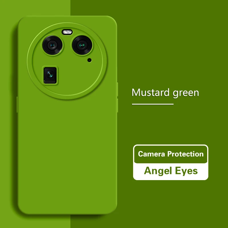 High-Quality Liquid Silicone Phone Case with Camera Protection and Angel Eyes Design