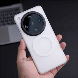 Magnetic Skin Feel Matte Phone Case with Shockproof Bumper and Transparent Back Cover for Find X8 Ultra (WHITE)