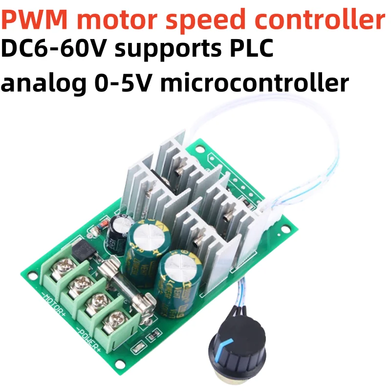 

Pwm Dc Motor Speed Controller Module 12V24V48V60V Supports Plc Analog 0-5V Microcontroller
