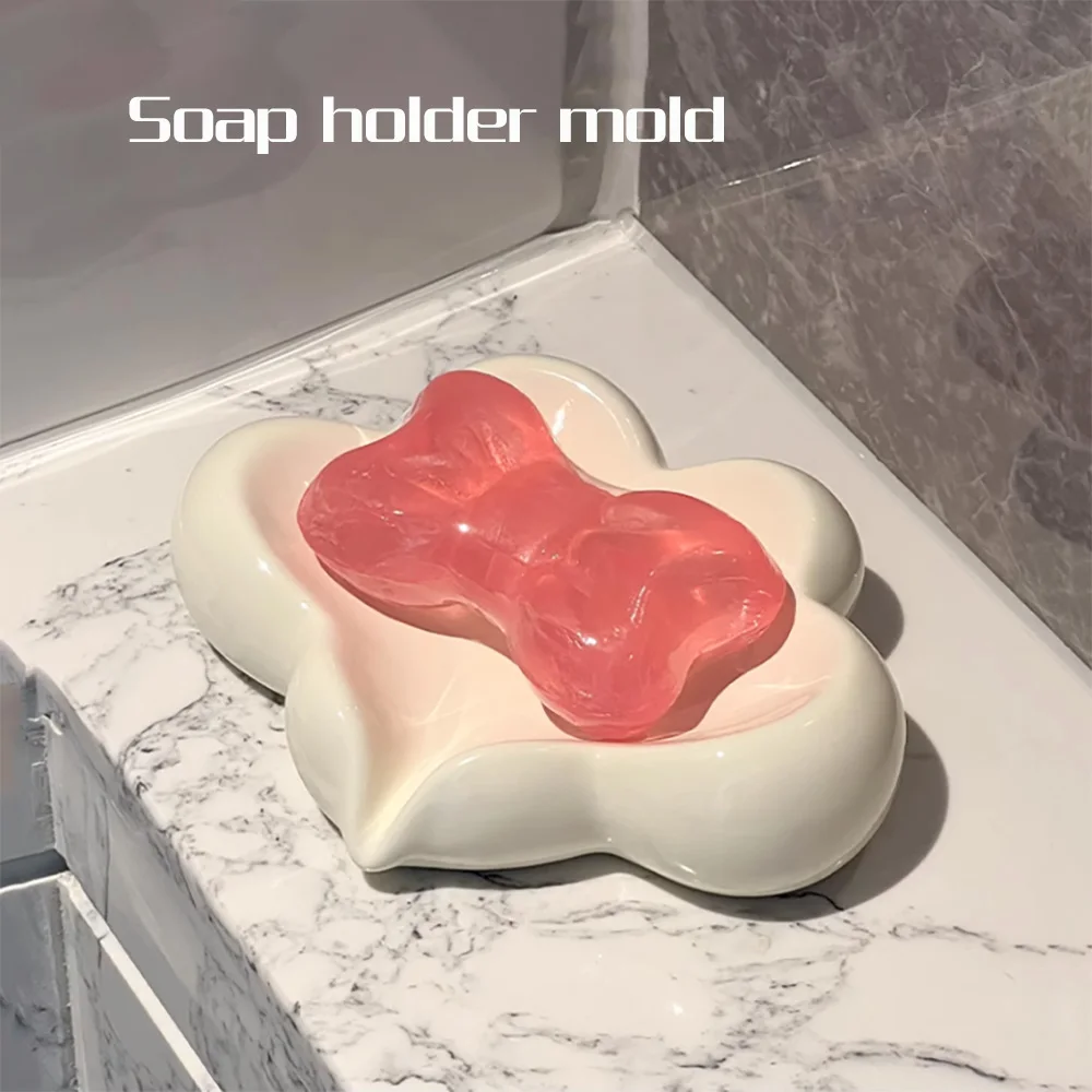 

Креативная форма для мыльной коробки, бытовая настольная полка для ванной комнаты, цементная милая форма для мыла, ручная силиконовая форма «сделай сам»