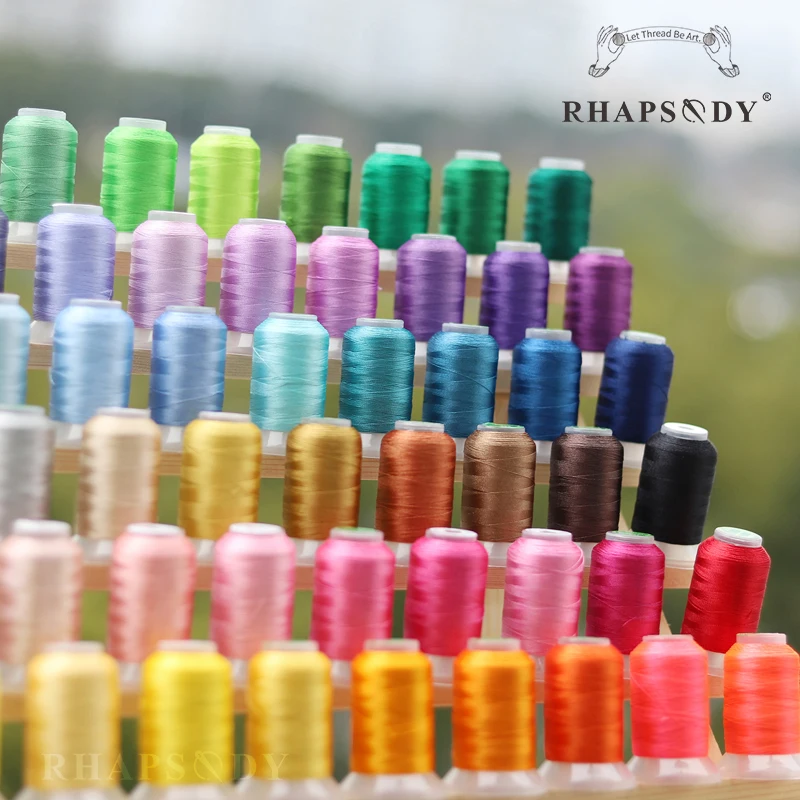 Description Picture 3 of item40WT 120D/2 500 Meters 60 Different Bro*ther Colors Premium Quality Polyester Machine Embroidery Sew Thread Mini Cone Home Hobby