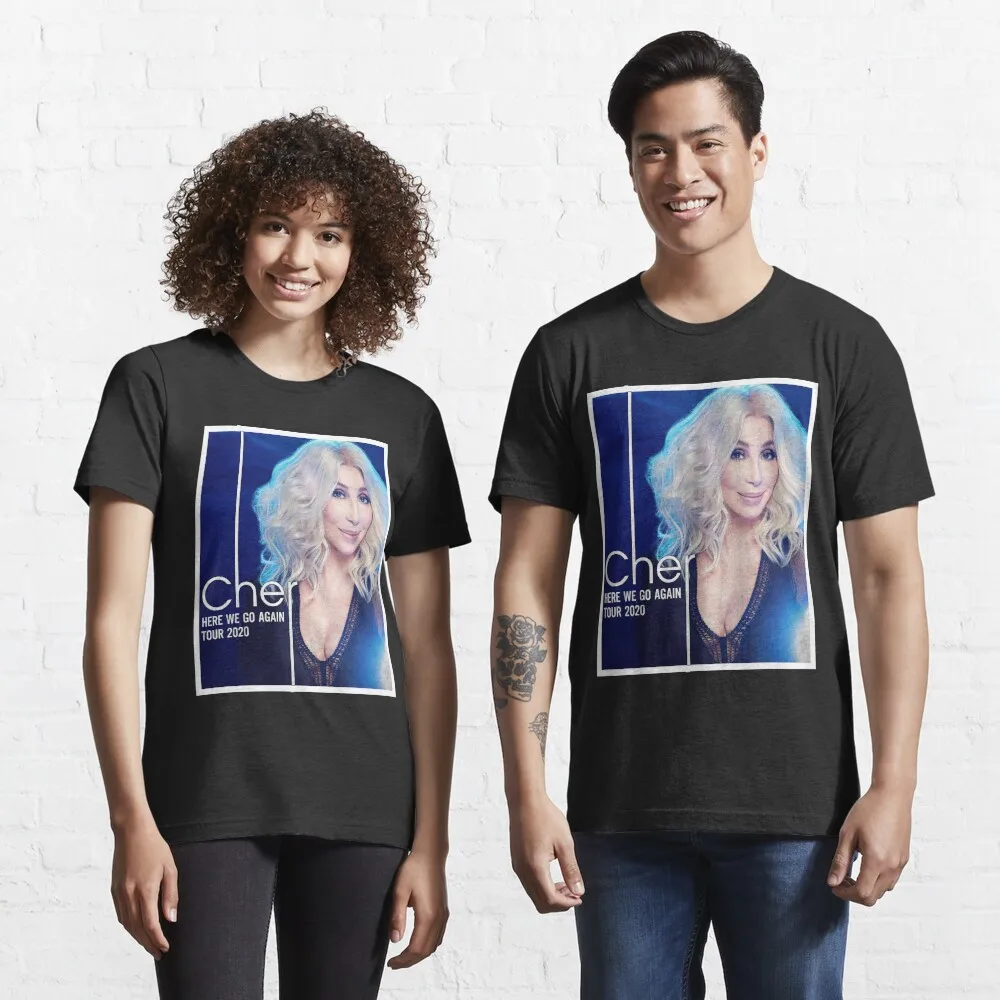 

Here We Go Again Tour 2020 Graphic Cher's Shirts Funny Musician Gifts Essential T-Shirt Anime Graphic T-shirts for MenCotton