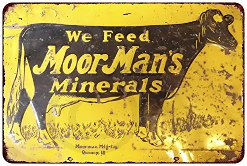 

Custom Kraze Moor Man's Minterals & Feed Vintage Reproduction Metal Sign