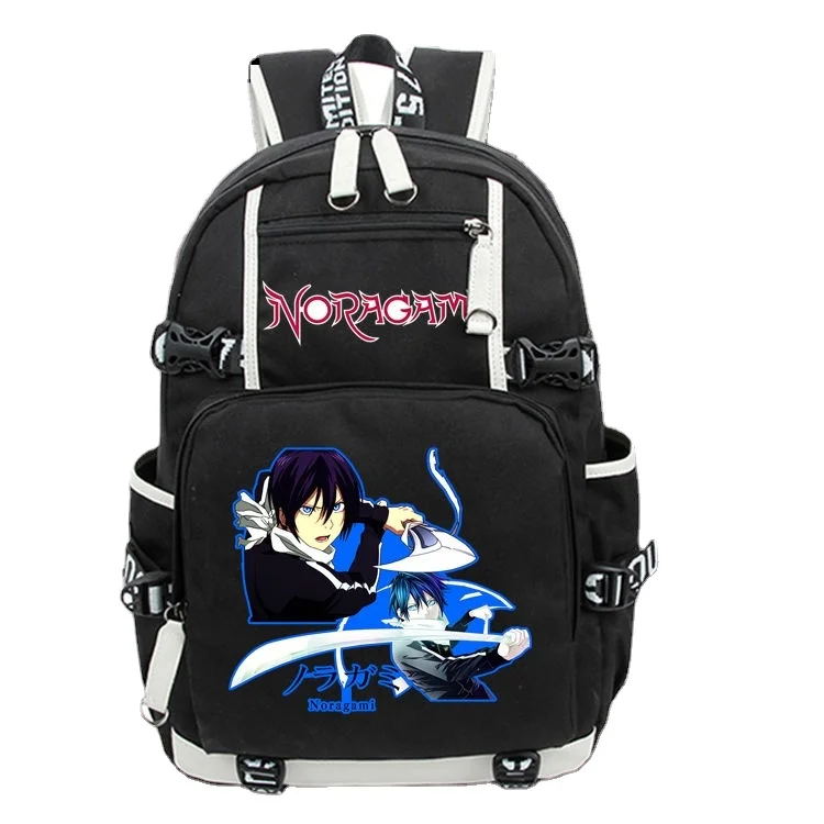 

Japanese Anime Cartoon Noragami ARAGOTO Backpack Knapsack Black Otaku Packsack Travel School Bags