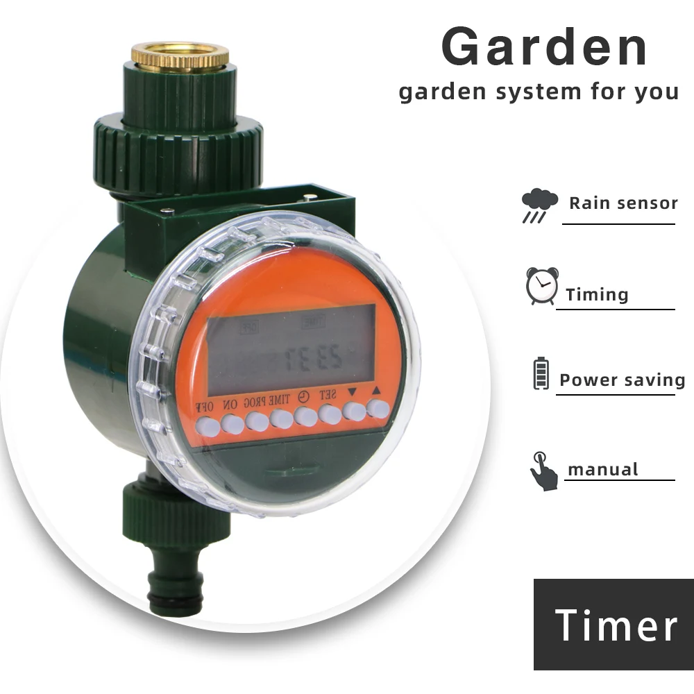 Garden Rain Sensor Timer LED Electronic Drip Irrigation Controller