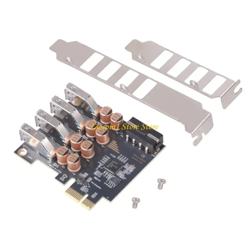 A3PC 내부 외부 USB 3.2 확장 카드 커넥터 PCIe 4 포트 USB 4핀 5Gbps