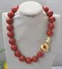 MTC·STAR Z13570 Huge 18" 20mm Round Red Grass Coral Necklace Custom Jewelry 4
