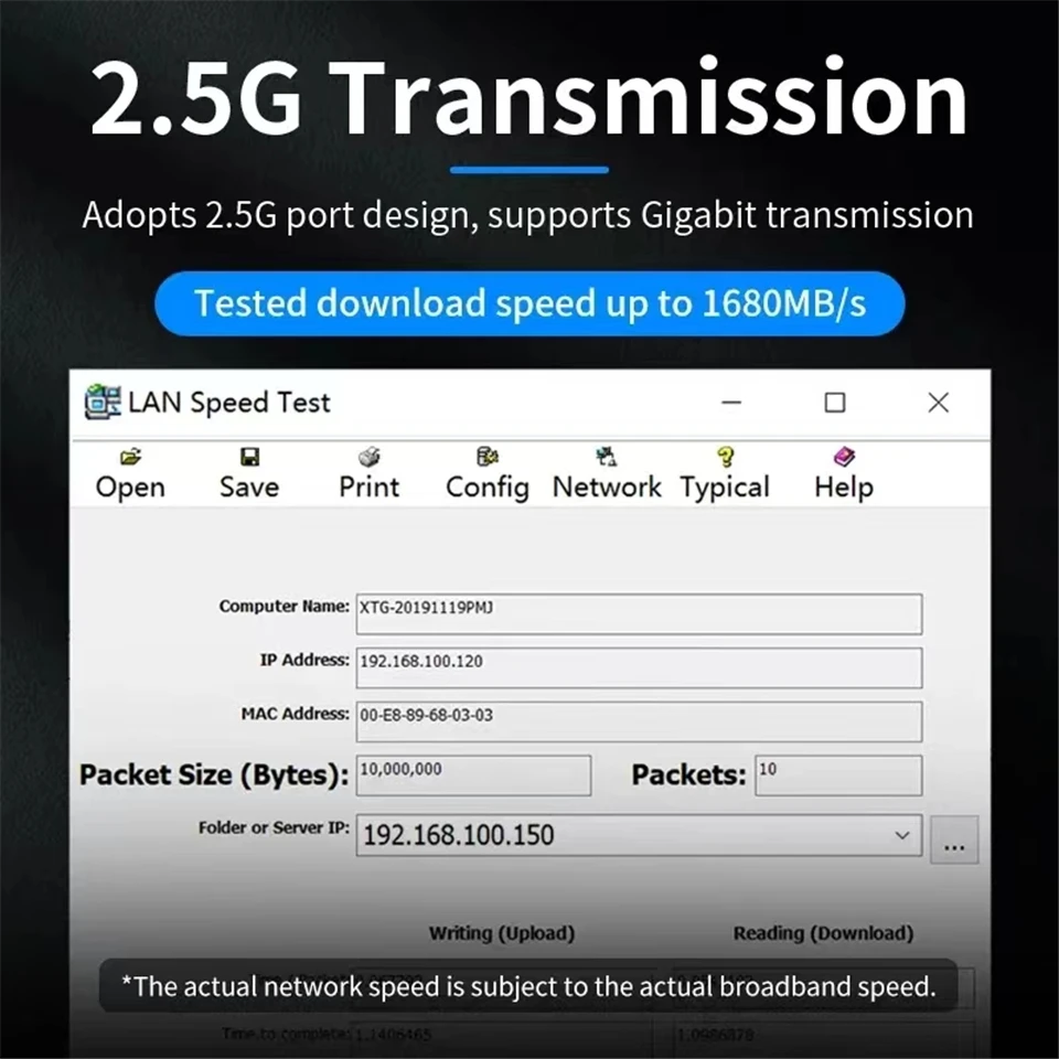 1Gb RJ45 Ethernet Switch Splitter 2.5G 2 Port Adapter Lan Ethernet Bi-Directiona