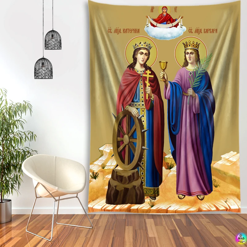 Jesus Kluge Männer Tapisserie Sagrada Familia Medieval Dekoration Christus Wand Hängen Vintage Wandteppiche Ästhetischen Zimmer Kunst Wand Dekor – Detail 15