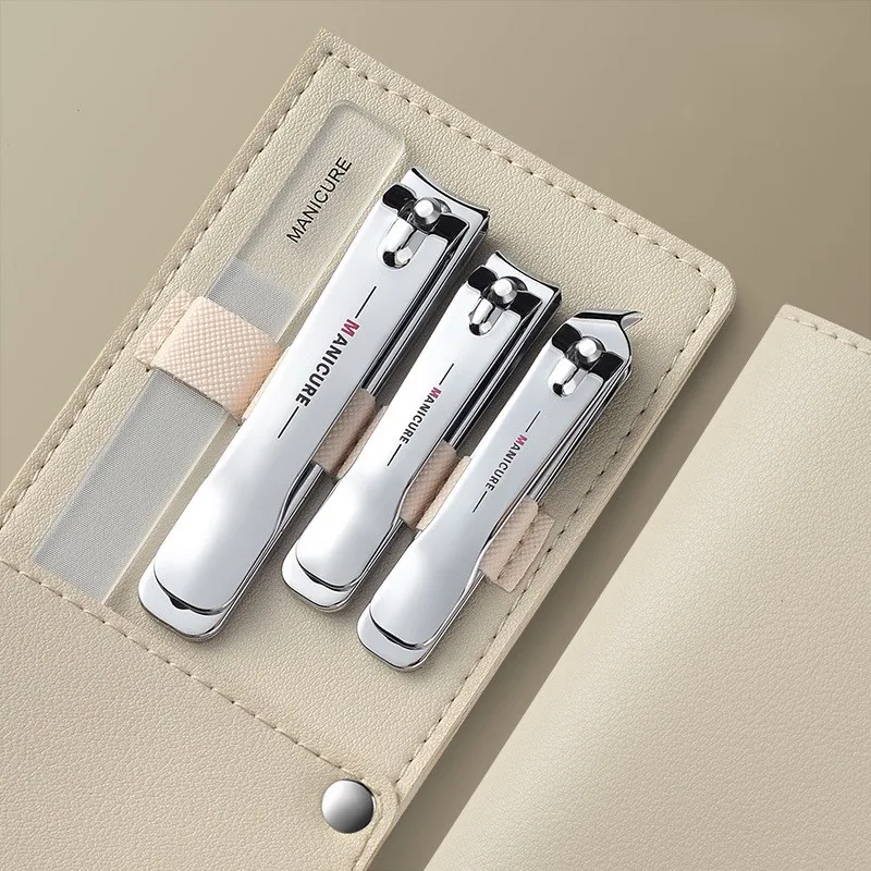 Nail Cutter Set Stainless Steel Nail Clippers Set With Folding Bag Manicure and Pedicure Tool Kits Scissors Makeup Beauty Tool 6