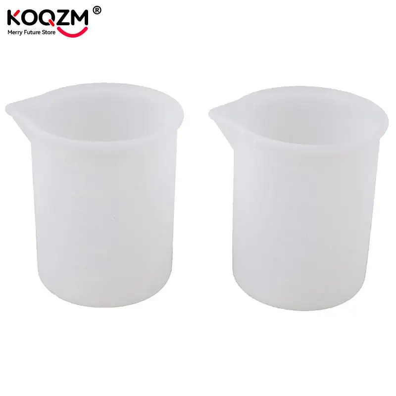 2Pcs Silicone 100ml Measuring Cup For Jewelry Crystal Scale Resin Glue Molds Handmade DIY Craft Mixing
