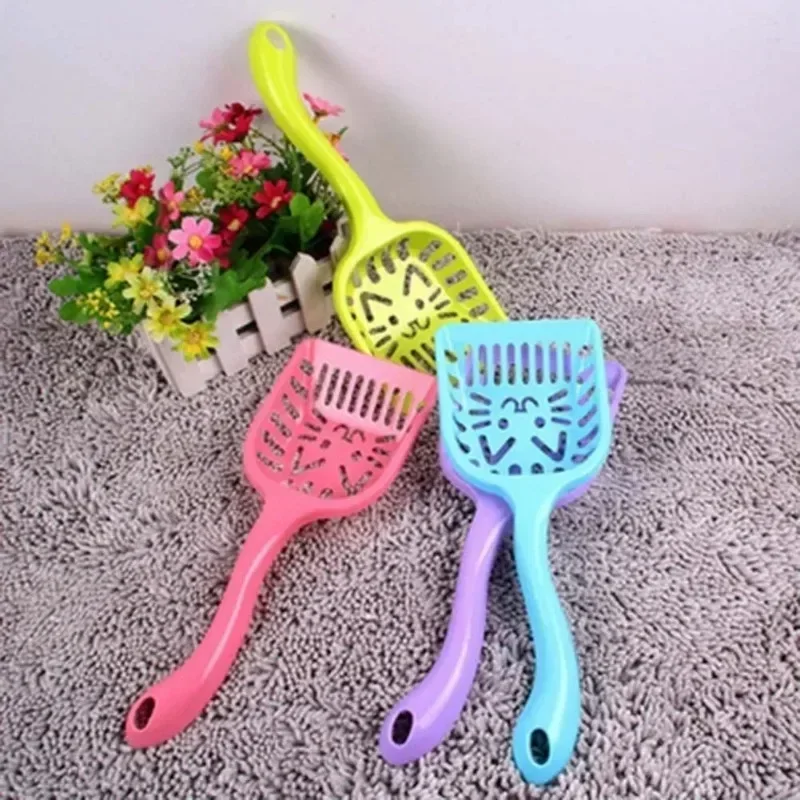 1Pc Pet Products Shovel Cat Litter Plastic Scoop Cat Sand Cleaning Dog Food Spoons Cat Sand Shovel Pet Supplies