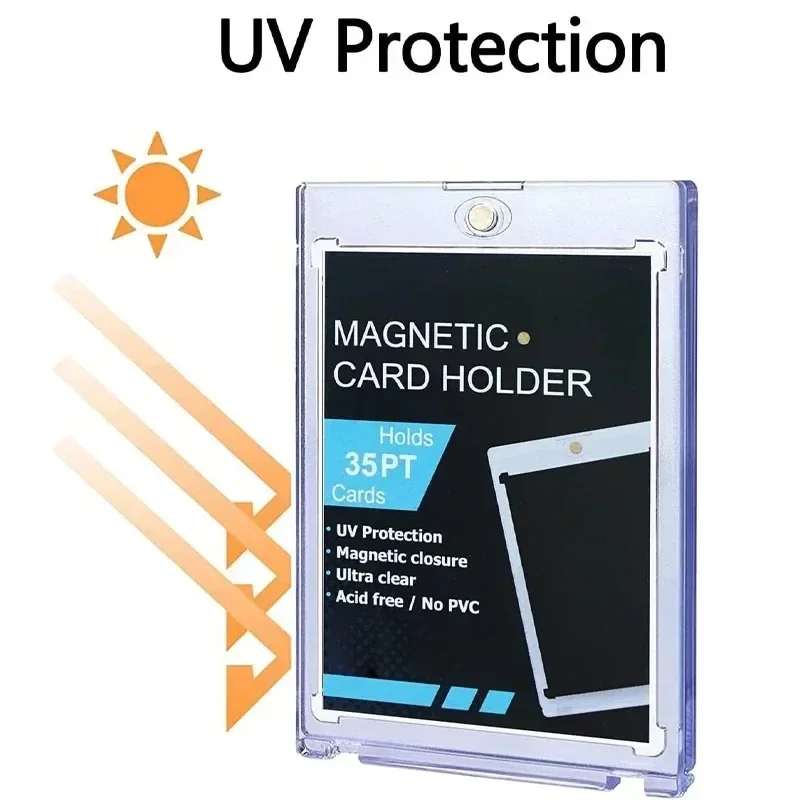 Hard Magnetic Card Holder 10-1Pcs 35PT For Kpop Idol Photo Cards Protector Sports Trading Card Toploaders Sleeves Display Case